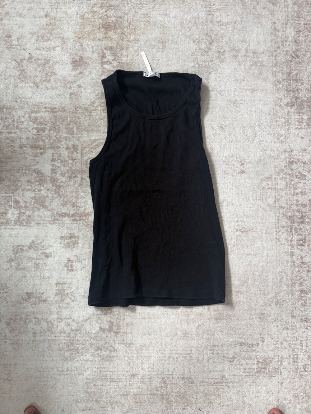 Zara Black Scoop Neck Tank Top